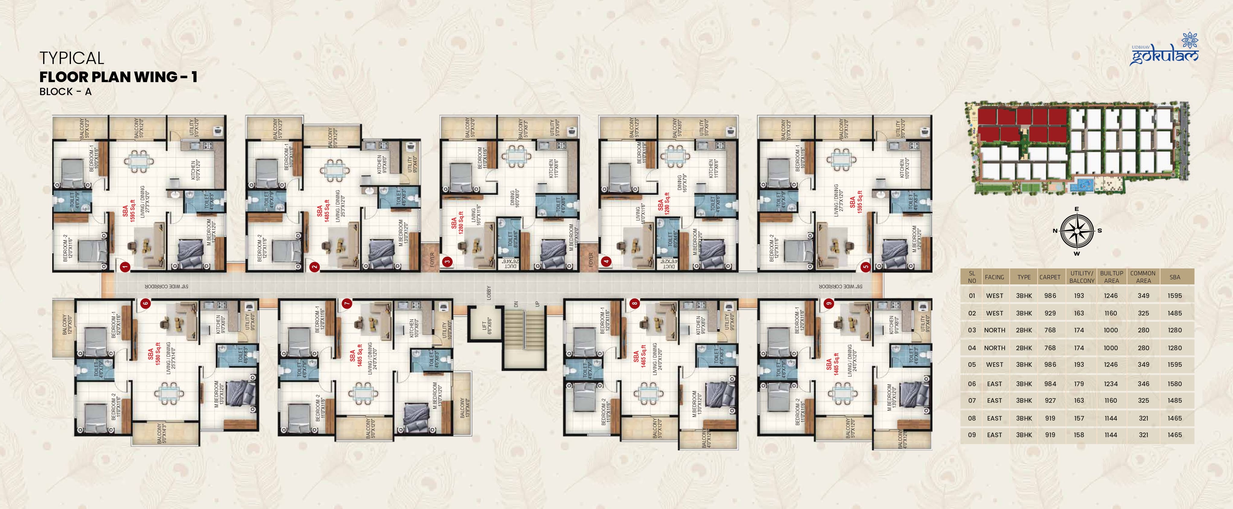 3 BHK Floor Plan